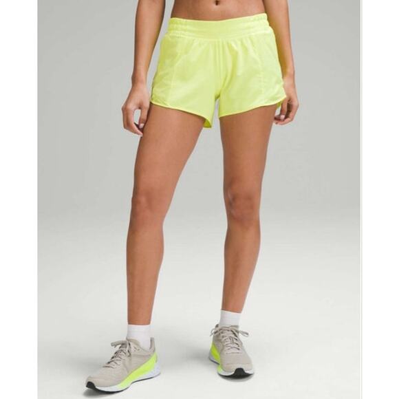 Lululemon Hotty Hot Short II 3.5" Electric Lemon Size 4 - Picture 11 of 11